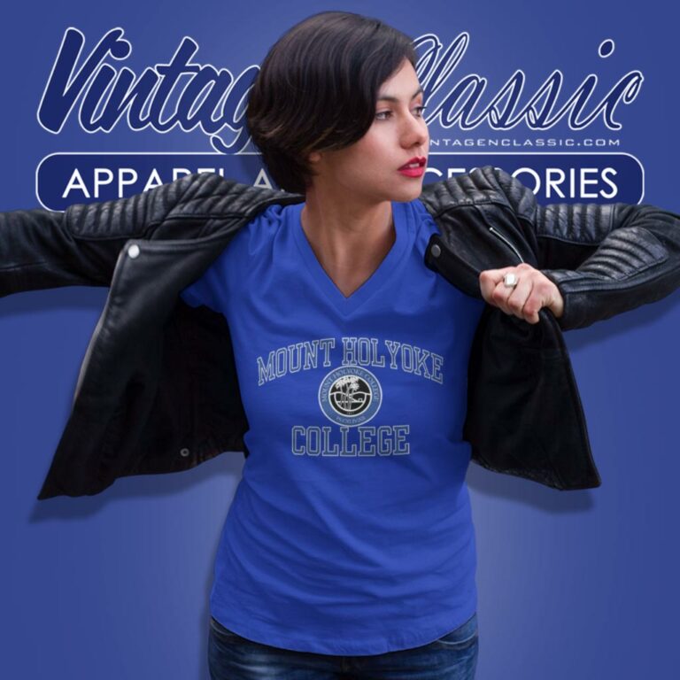 Mount Holyoke College V Neck TShirt Mount Holyoke College V Neck TShirt