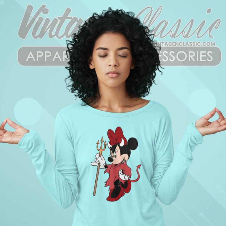 Mouse Halloween Shirt Minnie Devil Long Sleeve Tee Mouse Halloween Shirt Minnie Devil Long Sleeve Tee