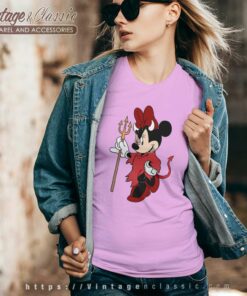 Mouse Halloween Shirt Minnie Devil V Neck TShirt