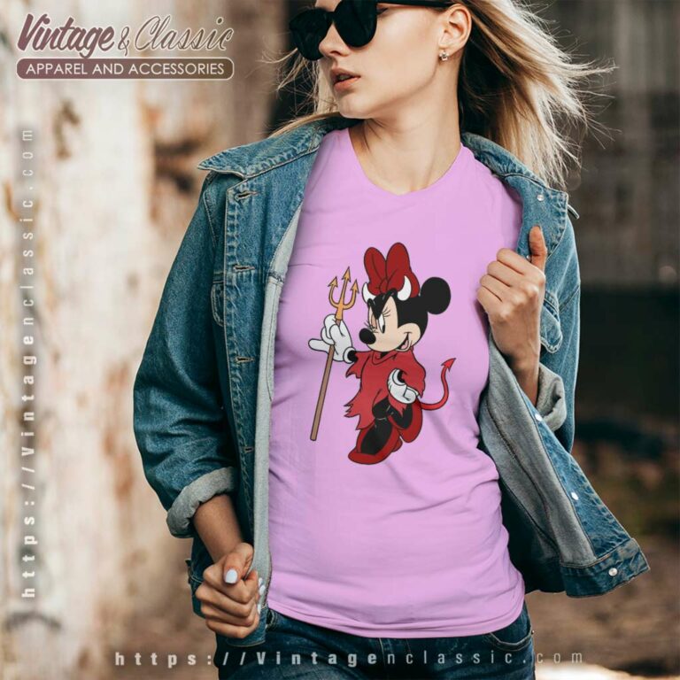 Mouse Halloween Shirt Minnie Devil V Neck TShirt Mouse Halloween Shirt Minnie Devil V Neck TShirt