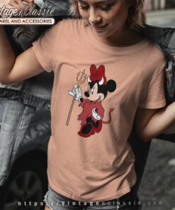 Mouse Halloween Shirt Minnie Devil Women TShirt