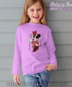 Mouse Halloween Shirt Minnie Devil kids Longsleeves