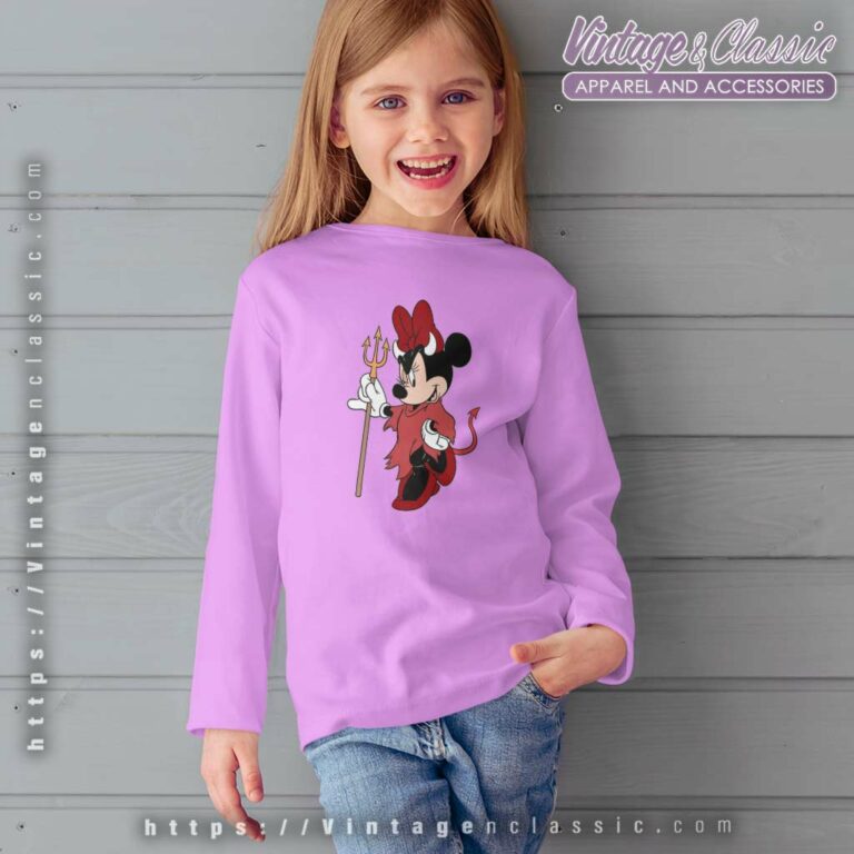 Mouse Halloween Shirt Minnie Devil kids Longsleeves Mouse Halloween Shirt Minnie Devil kids Longsleeves