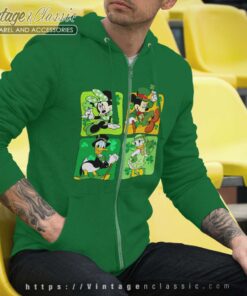 Mouse and Friends St Patricks Day Zips Hoodie