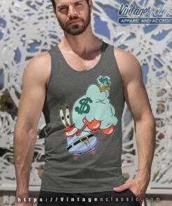Mr Krabs Spongebob Holding A Bag Of Money Shirt 4 Mr Krabs Spongebob Holding A Bag Of Money Tank Top Racerback