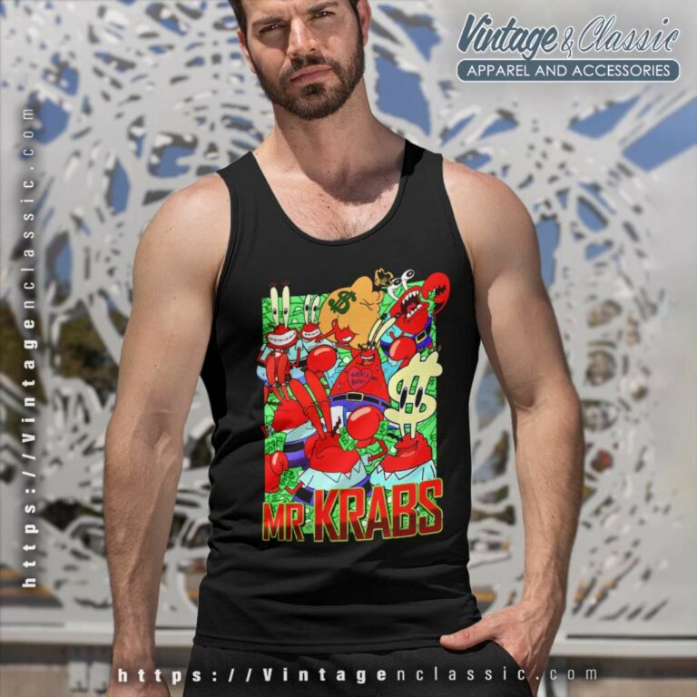Mr Krabs Spongebob Squarepants Tank Top Racerback Mr Krabs Spongebob Squarepants Tank Top Racerback
