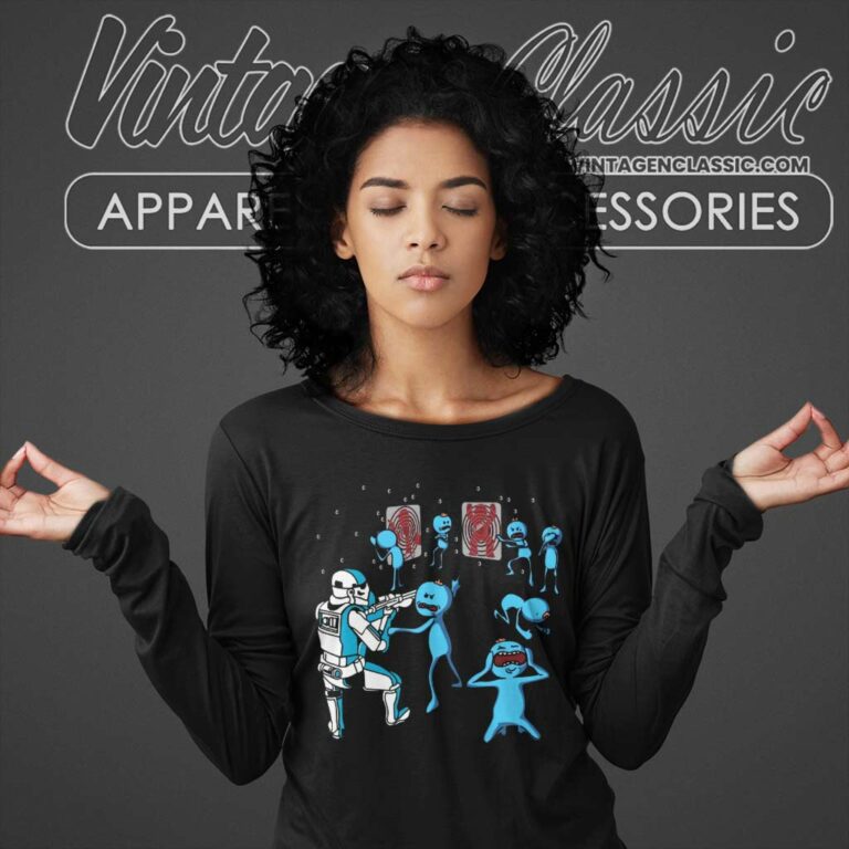 Mr Meeseeks And Stormtrooper Star War Long Sleeve Tee Mr Meeseeks And Stormtrooper Star War Long Sleeve Tee