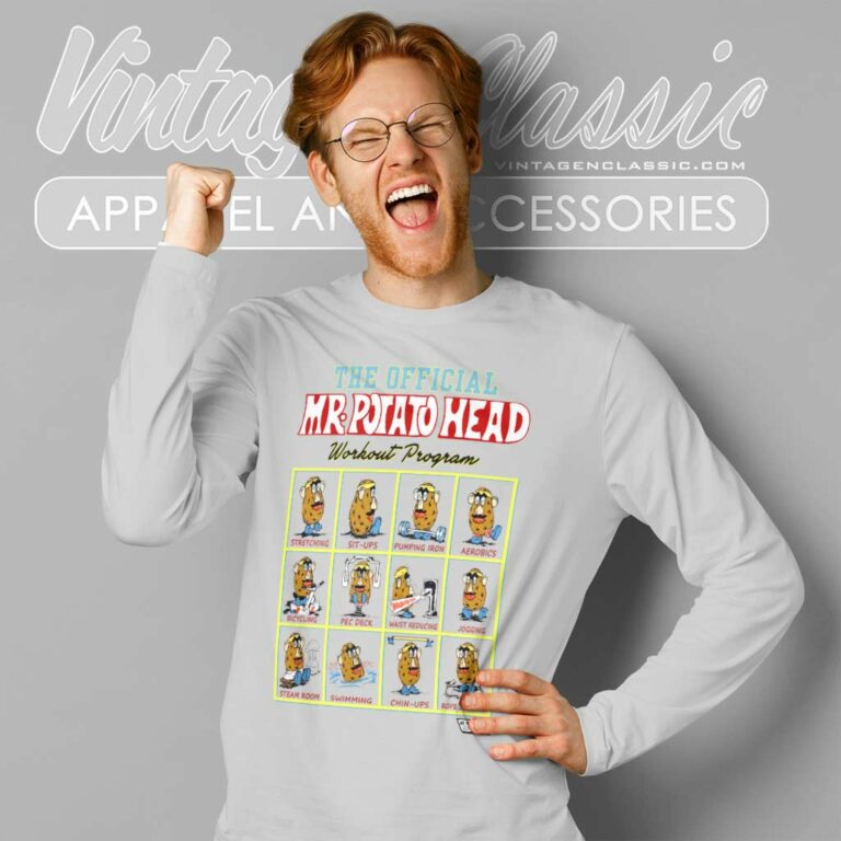 Mr Potato Head Workout Program Long Sleeve Tee Mr Potato Head Workout Program Long Sleeve Tee