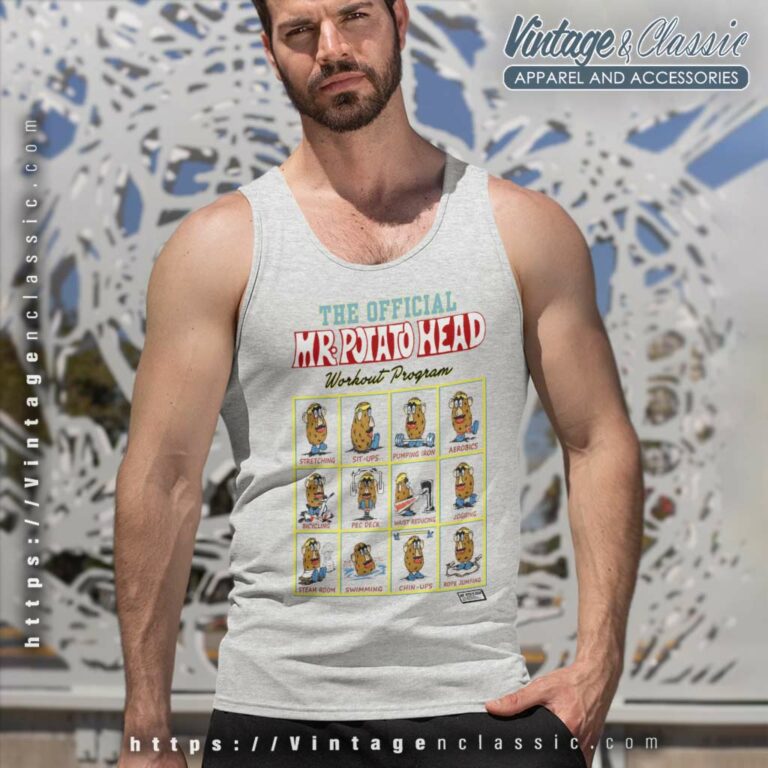 Mr Potato Head Workout Program Tank Top Racerback Mr Potato Head Workout Program Tank Top Racerback