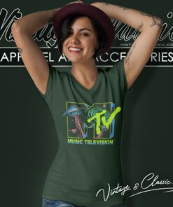 Mtv Alien Invasion Ufo V Neck TShirt