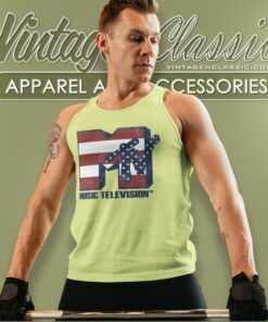 Mtv American Flag Stars Tank Top Racerback