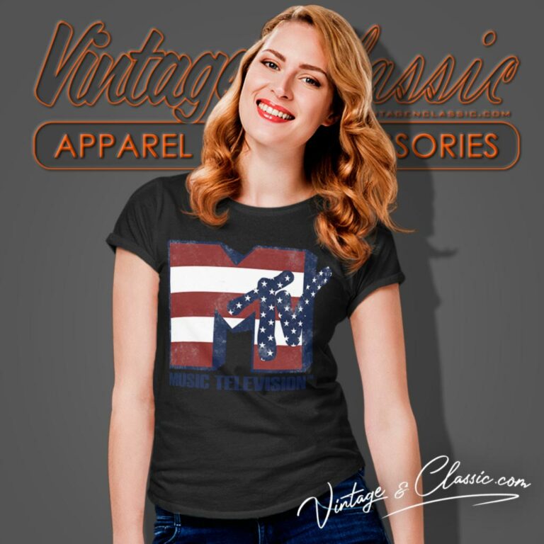 Mtv American Flag Stars Women T Shirt Mtv American Flag Stars Women T Shirt