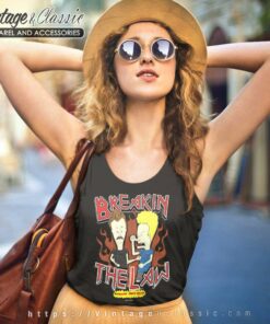 Mtv Beavis And Butthead Breakin The Law Vintage Tank Top Racerback
