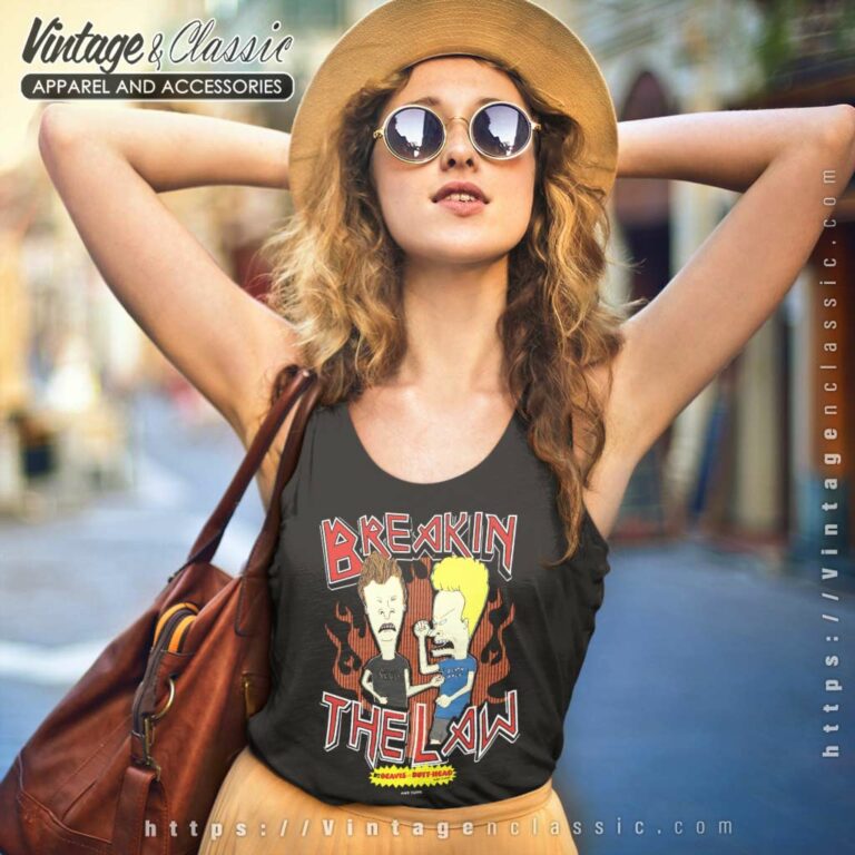 Mtv Beavis And Butthead Breakin The Law Vintage Tank Top Racerback Mtv Beavis And Butthead Breakin The Law Vintage Tank Top Racerback
