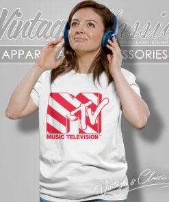 Mtv Candy Cane Logo Women T Shirt