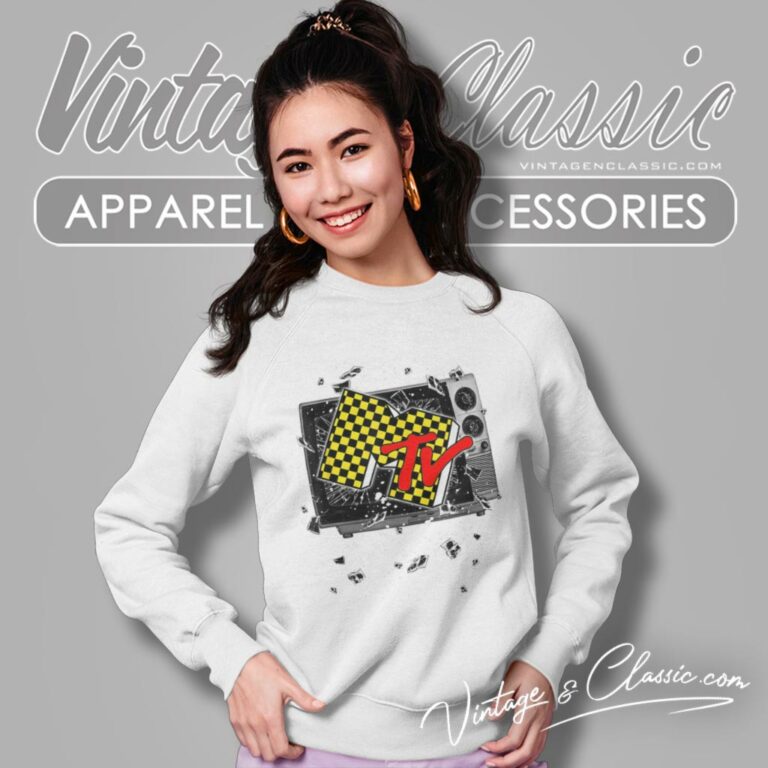 Mtv Checker Board Breaking Sweatshirt Mtv Checker Board Breaking Sweatshirt