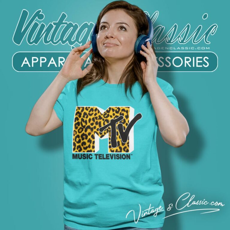 Mtv Cheetah Print Logo Women T Shirt Mtv Cheetah Print Logo Women T Shirt