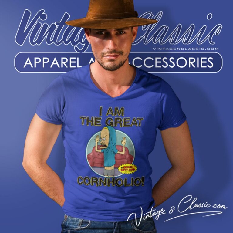 Mtv Iam The Great Cornholio V Neck TShirt Mtv Iam The Great Cornholio V Neck TShirt