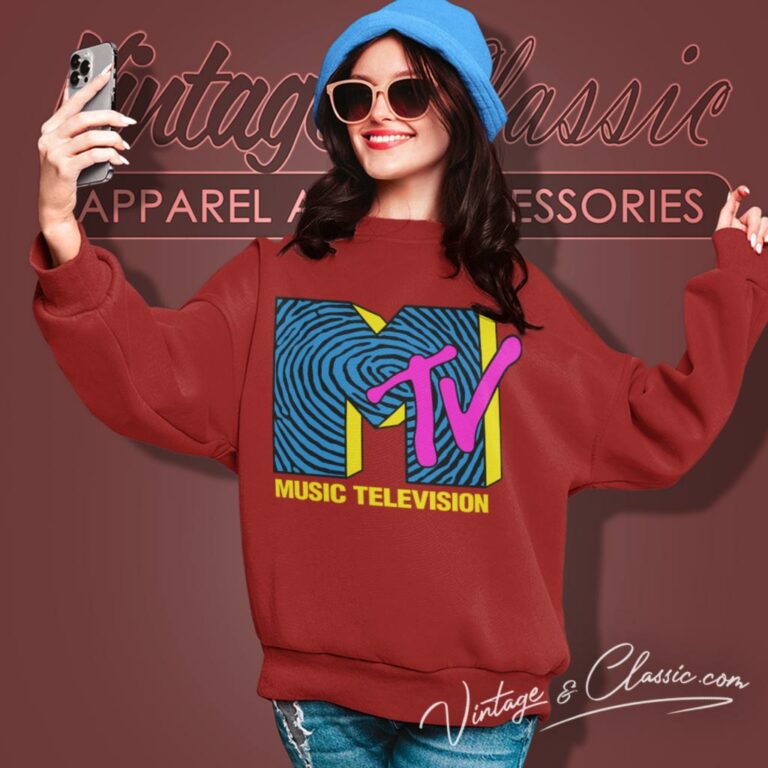 Mtv Fingerprint Black Sweatshirt Mtv Fingerprint Black Sweatshirt