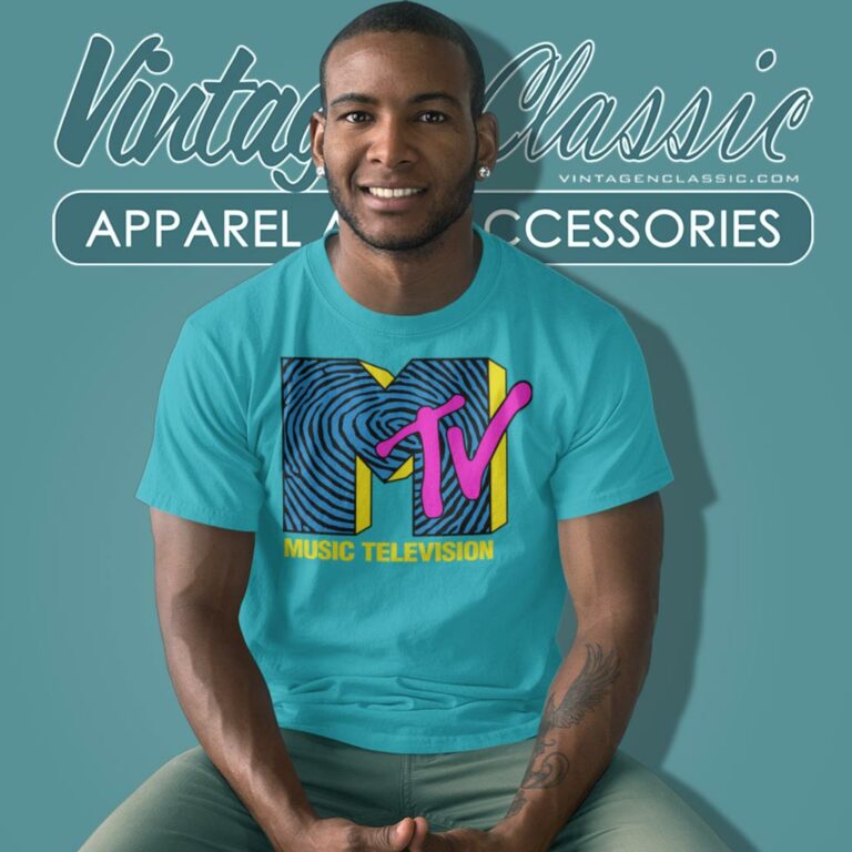 Mtv Fingerprint Black T Shirt Mtv Fingerprint Black T Shirt