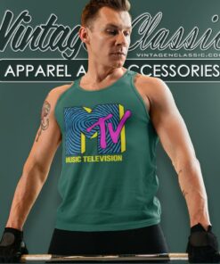 Mtv Fingerprint Black Tank Top Racerback