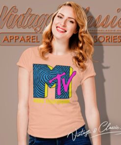 Mtv Fingerprint Black Women T Shirt