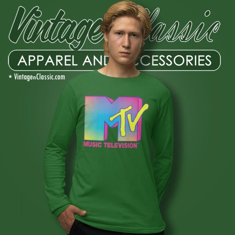 Mtv Fluorescent Colors Long Sleeve Tee Mtv Fluorescent Colors Long Sleeve Tee