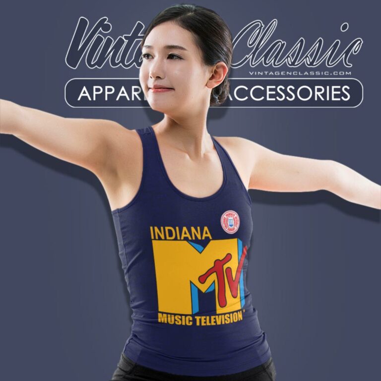 Mtv Indiana Music Television Tank Top Racerback Mtv Indiana Music Television Tank Top Racerback