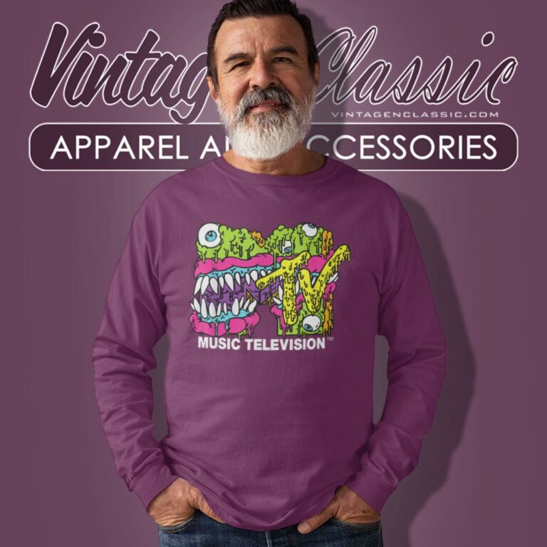 Mtv Logo Monster Long Sleeve Tee Mtv Logo Monster Long Sleeve Tee