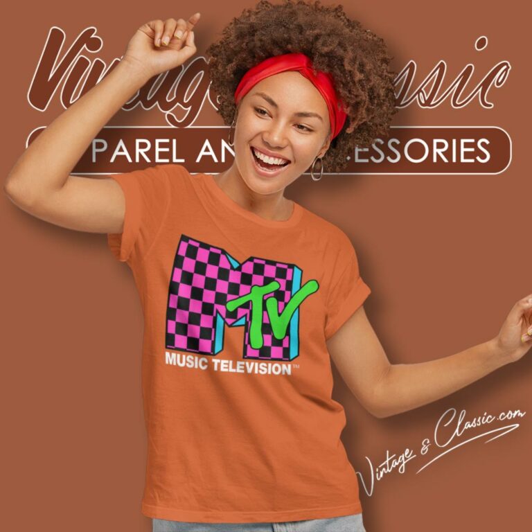 Mtv Logo Pink And Blue Women T Shirt Mtv Logo Pink And Blue Women T Shirt