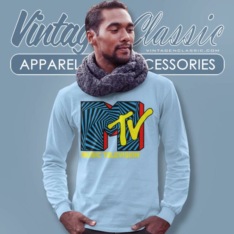Mtv Logo Spiral Long Sleeve Tee Mtv Logo Spiral Long Sleeve Tee