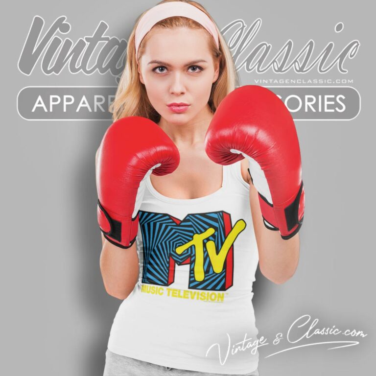 Mtv Logo Spiral Tank Top Racerback Mtv Logo Spiral Tank Top Racerback