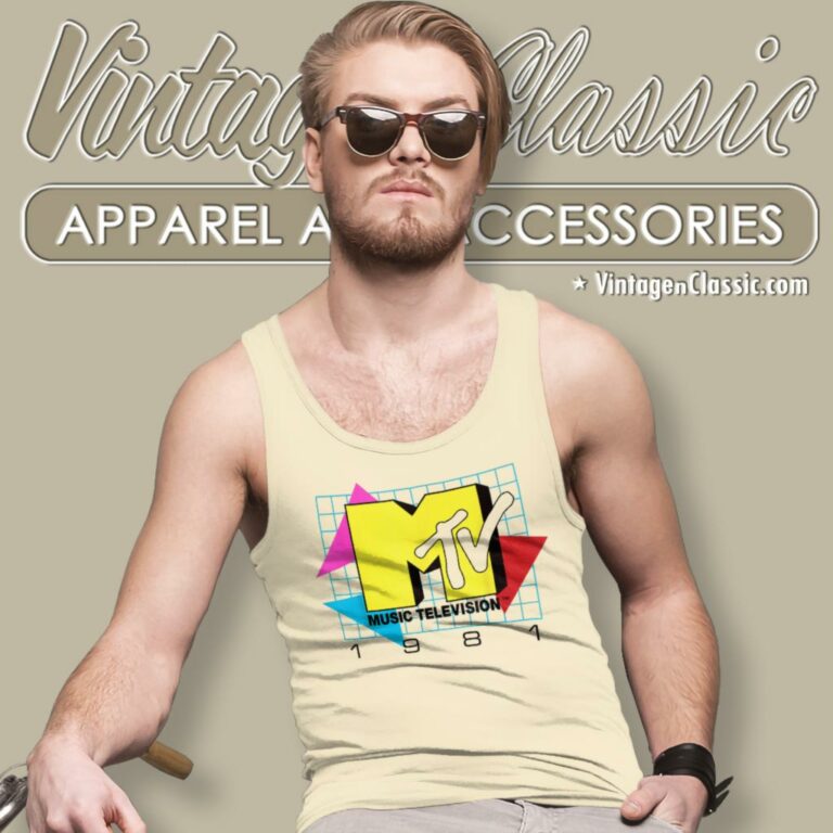 Mtv Music Television 1981 Tank Top Racerback Mtv Music Television 1981 Tank Top Racerback