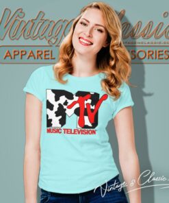 Mtv Music Television Cow Logo Women T Shirt