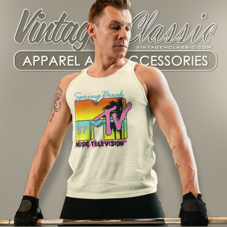 Mtv Spring Break 87 Tank Top Racerback Mtv Spring Break 87 Tank Top Racerback