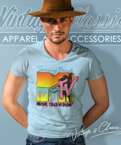 Mtv Spring Break 87 Shirt 6 Mtv Spring Break 87 V Neck TShirt