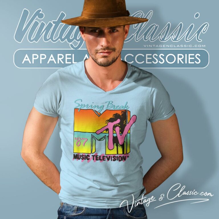 Mtv Spring Break 87 V Neck TShirt Mtv Spring Break 87 V Neck TShirt