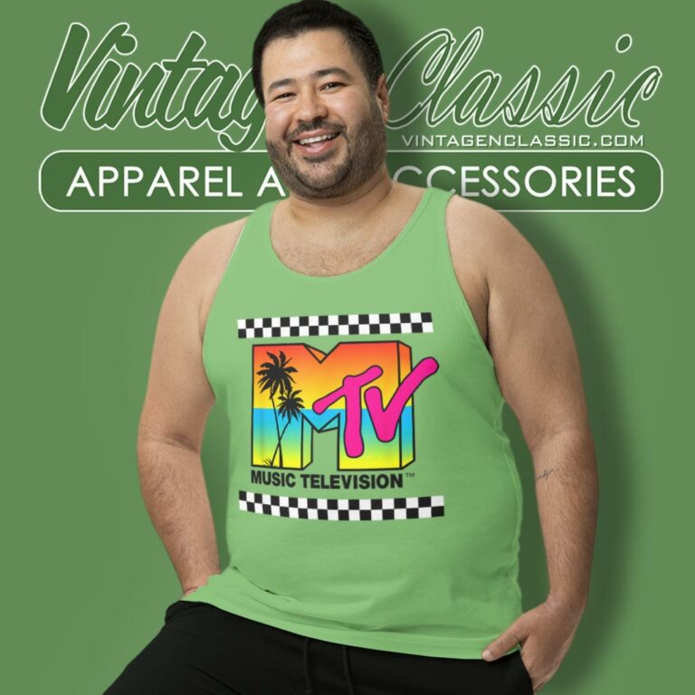 Mtv Sunset Logo Tank Top Racerback Mtv Sunset Logo Tank Top Racerback