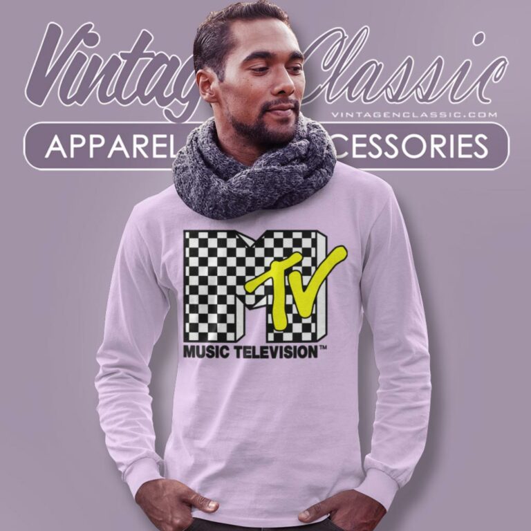 Mtv Vans Checker Logo Long Sleeve Tee Mtv Vans Checker Logo Long Sleeve Tee