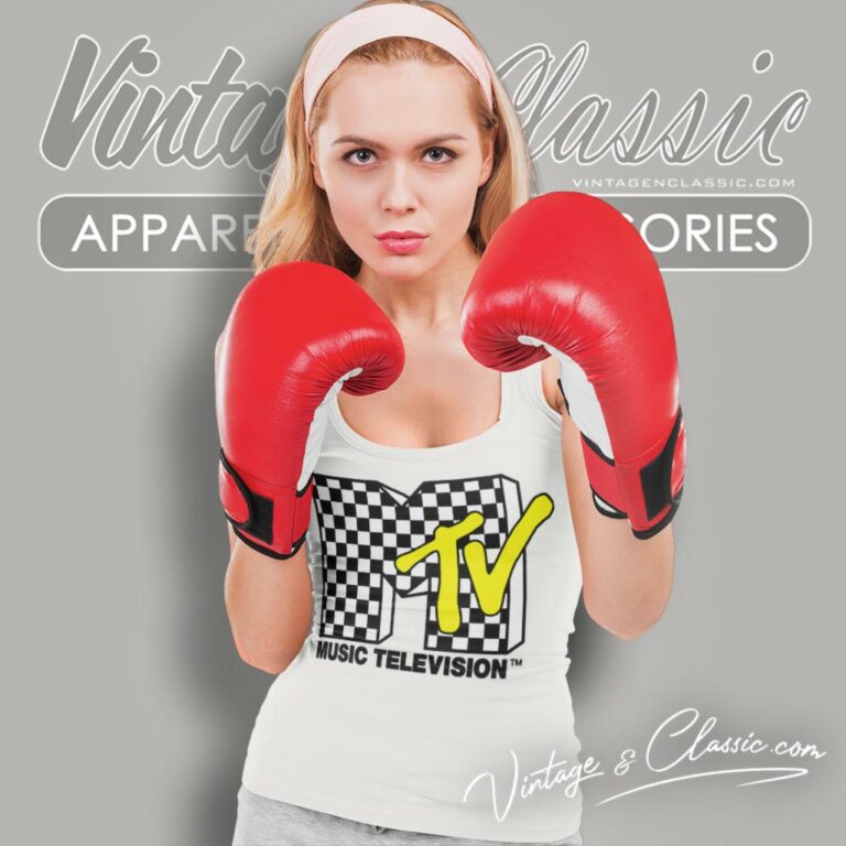 Mtv Vans Checker Logo Tank Top Racerback Mtv Vans Checker Logo Tank Top Racerback