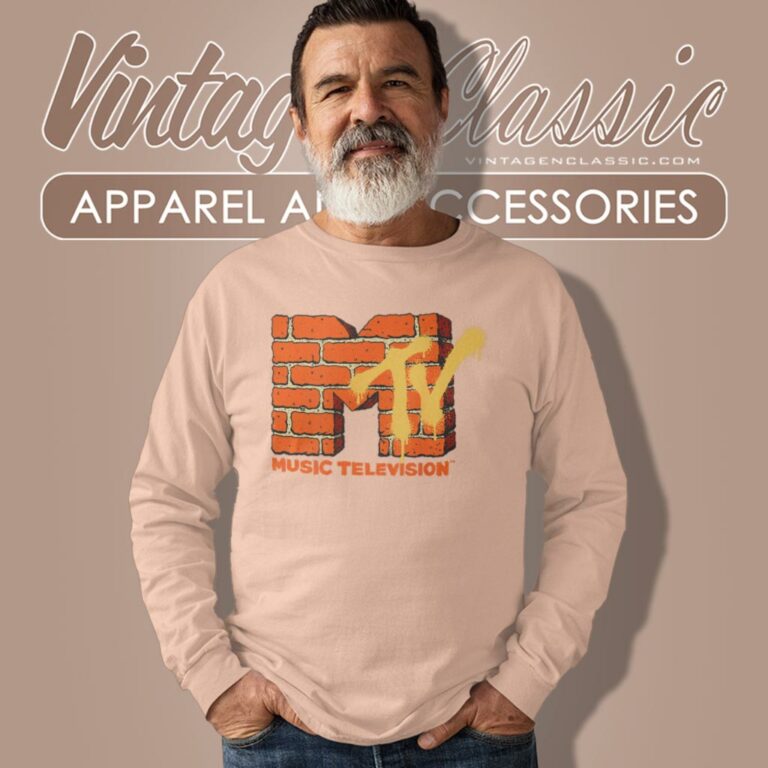 Mtv Yellow And Orange Brick Long Sleeve Tee Mtv Yellow And Orange Brick Long Sleeve Tee
