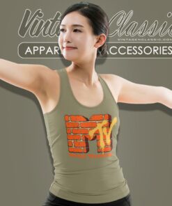 Mtv Yellow And Orange Brick Tank Top Racerback