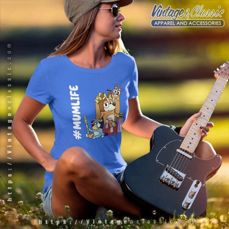 Mum Life Bluey And Bingo Gift For Mom Women TShirt Mum Life Bluey And Bingo Gift For Mom Women TShirt