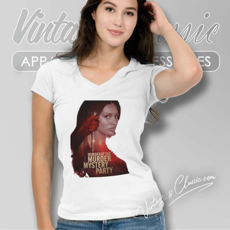 Murder At The Murder Mystery Party V Neck TShirt Murder At The Murder Mystery Party V Neck TShirt