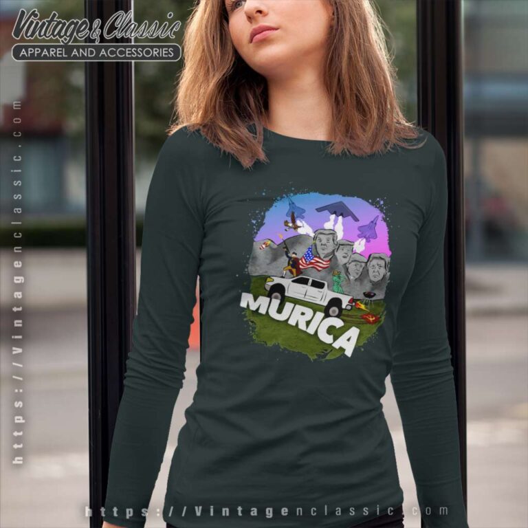 Murica America Donald Trump Long Sleeve Tee Murica America Donald Trump Long Sleeve Tee