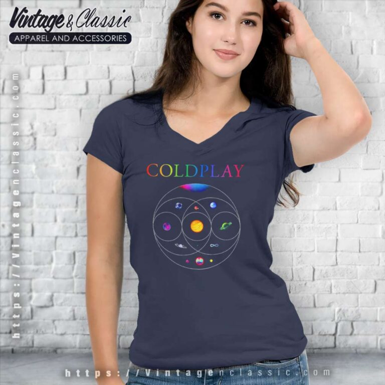 Music Of The Spheres Tour 2023 Shirt Coldplay World Tour V Neck TShirt Music Of The Spheres Tour 2023 Shirt Coldplay World Tour V Neck TShirt