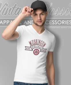 Muskingum College Shirt 4 Muskingum College V Neck TShirt