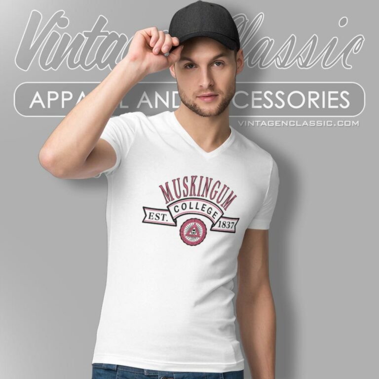 Muskingum College V Neck TShirt Muskingum College V Neck TShirt