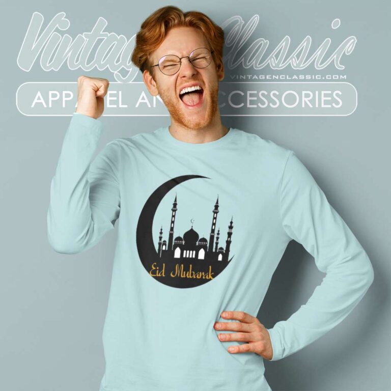 Muslim Celebrates Eid Mubarak Long Sleeve Tee Muslim Celebrates Eid Mubarak Long Sleeve Tee