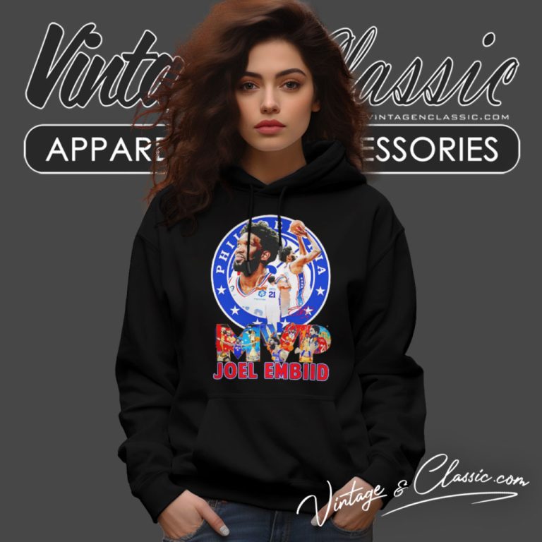 Mvp Joel Embiid Philadelphia 76ers Signature Hoodie Mvp Joel Embiid Philadelphia 76ers Signature Hoodie